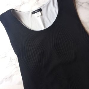 ING Black and White Layered Blouse Tank